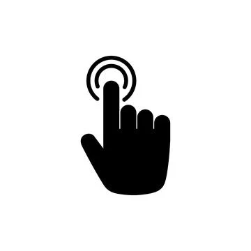Hand click icon vector. clicking finger icon. pointer icon 스톡 일러스트
