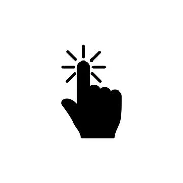 Hand click icon vector. clicking finger icon. pointer icon イラスト素材