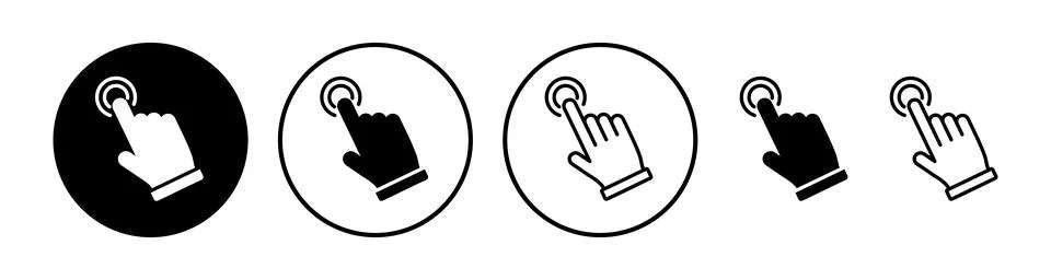 Hand click icon vector. clicking finger icon. pointer icon 스톡 일러스트