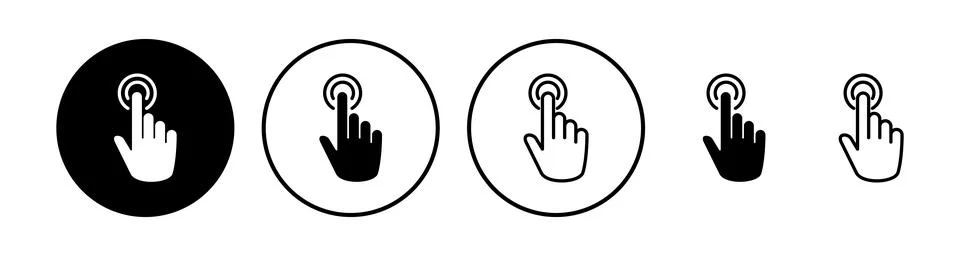 Hand click icon vector. clicking finger icon. pointer icon 스톡 일러스트