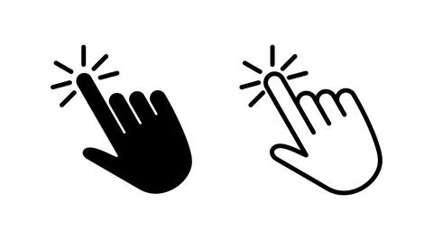 Hand click icon vector. clicking finger icon. pointer icon イラスト素材