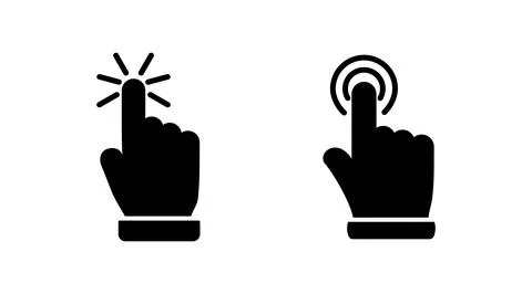 Hand click icon vector. clicking finger icon. pointer icon 스톡 일러스트