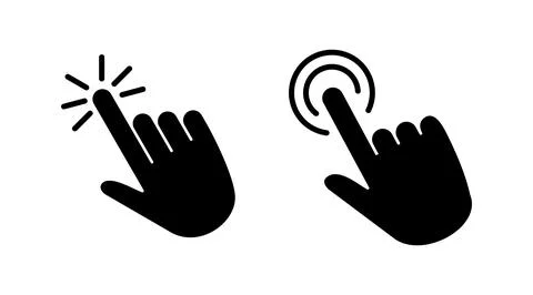 Hand click icon vector. clicking finger icon. pointer icon 库存插图