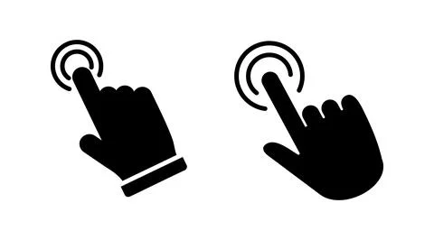 Hand click icon vector. clicking finger icon. pointer icon Stock Illustration
