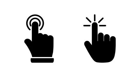 Hand click icon vector. clicking finger icon. pointer icon 스톡 일러스트