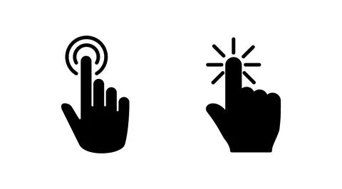 Hand click icon vector. clicking finger icon. pointer icon 스톡 일러스트
