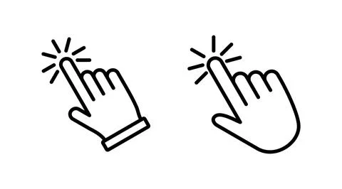 Hand click icon vector. clicking finger icon. pointer icon 스톡 일러스트
