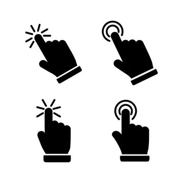 Hand click icon vector. clicking finger icon. pointer icon 스톡 일러스트