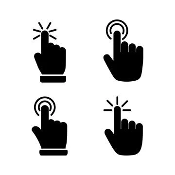 Hand click icon vector. clicking finger icon. pointer icon Stock Illustration