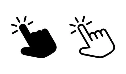 Hand click icon vector. clicking finger icon. pointer icon Stock Illustration