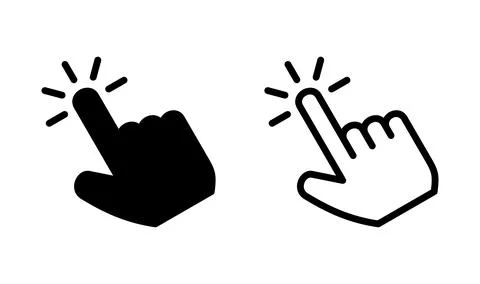 Hand click icon vector. clicking finger icon. pointer icon Stock Illustration