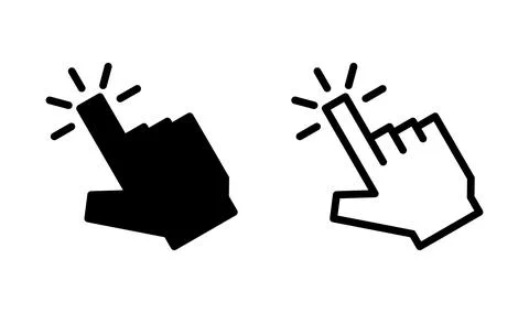 Hand click icon vector. clicking finger icon. pointer icon Stock Illustration