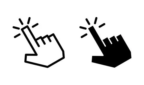 Hand click icon vector. clicking finger icon. pointer icon Stock Illustration