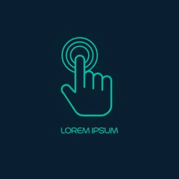 Hand click icon. Vector illustration Stock Illustration