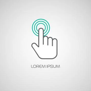 Hand click icon. Vector illustration Stock Illustration