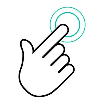 Hand click icon. Vector illustration EPS 10 Stock Illustration