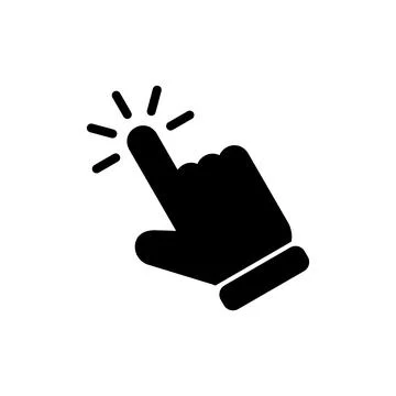 Hand click icon vector illustration. pointer sign and symbol. hand cursor ico 스톡 일러스트