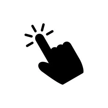 Hand click icon vector illustration. pointer sign and symbol. hand cursor ico Illustrazione stock
