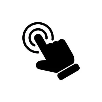 Hand click icon vector illustration. pointer sign and symbol. hand cursor ico Illustrazione stock