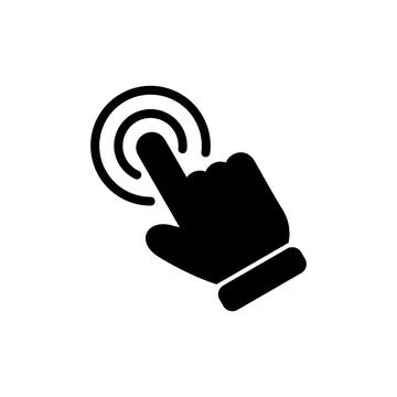 Hand click icon vector illustration. pointer sign and symbol. hand cursor ico 스톡 일러스트