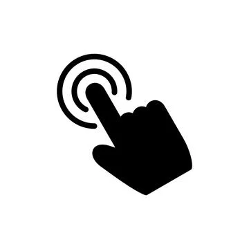 Hand click icon vector illustration. pointer sign and symbol. hand cursor ico Illustrazione stock