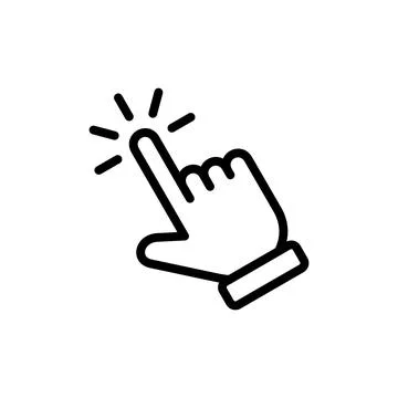 Hand click icon vector illustration. pointer sign and symbol. hand cursor ico 스톡 일러스트