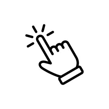 Hand click icon vector illustration. pointer sign and symbol. hand cursor ico 스톡 일러스트