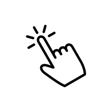 Hand click icon vector illustration. pointer sign and symbol. hand cursor ico 스톡 일러스트