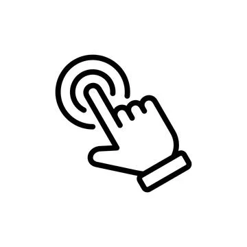 Hand click icon vector illustration. pointer sign and symbol. hand cursor ico 스톡 일러스트