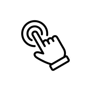 Hand click icon vector illustration. pointer sign and symbol. hand cursor ico Illustrazione stock
