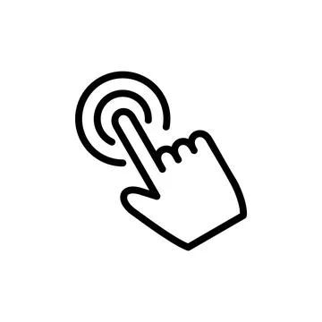 Hand click icon vector illustration. pointer sign and symbol. hand cursor ico Illustrazione stock