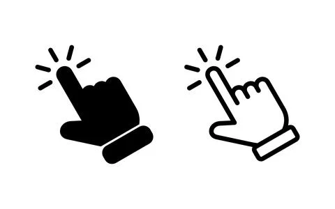Hand click icon vector illustration. pointer sign and symbol. hand cursor ico 스톡 일러스트