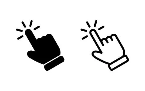 Hand click icon vector illustration. pointer sign and symbol. hand cursor ico Illustrazione stock
