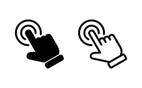 Hand click icon vector illustration. pointer sign and symbol. hand cursor ico 스톡 일러스트