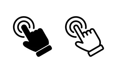 Hand click icon vector illustration. pointer sign and symbol. hand cursor ico 스톡 일러스트