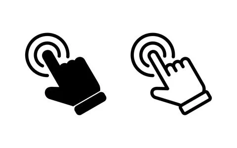 Hand click icon vector illustration. pointer sign and symbol. hand cursor ico 스톡 일러스트