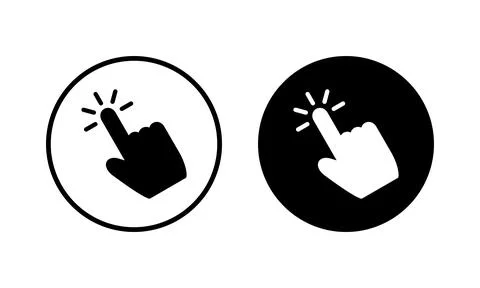 Hand click icon vector illustration. pointer sign and symbol. hand cursor ico Stock Illustration