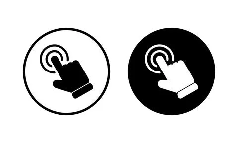 Hand click icon vector illustration. pointer sign and symbol. hand cursor ico Stock Illustration