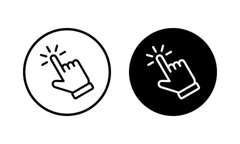 Hand click icon vector illustration. pointer sign and symbol. hand cursor ico 스톡 일러스트