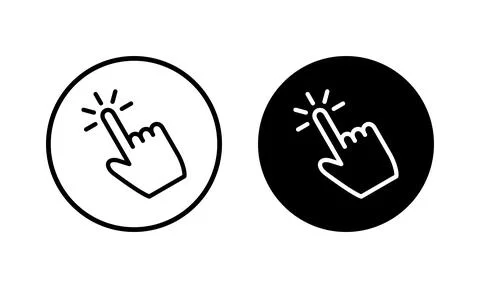 Hand click icon vector illustration. pointer sign and symbol. hand cursor ico イラスト素材