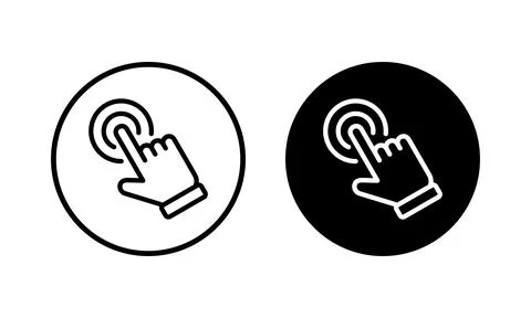 Hand click icon vector illustration. pointer sign and symbol. hand cursor ico 스톡 일러스트