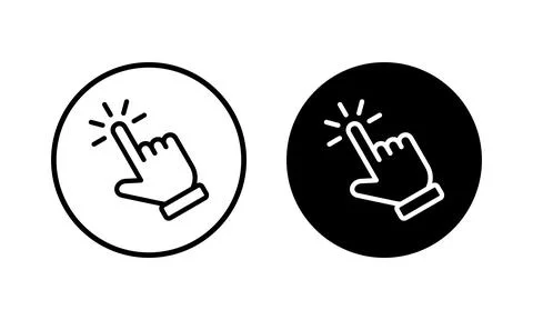 Hand click icon vector illustration. pointer sign and symbol. hand cursor ico 스톡 일러스트