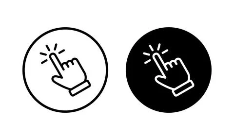 Hand click icon vector illustration. pointer sign and symbol. hand cursor ico 스톡 일러스트