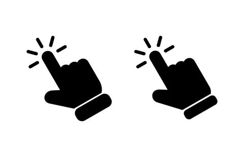 Hand click icon vector illustration. pointer sign and symbol. hand cursor ico 스톡 일러스트