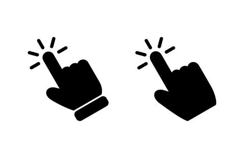 Hand click icon vector illustration. pointer sign and symbol. hand cursor ico 스톡 일러스트
