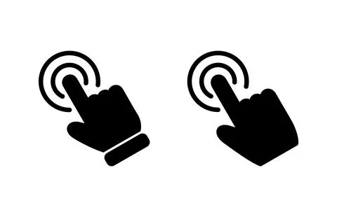 Hand click icon vector illustration. pointer sign and symbol. hand cursor ico Illustrazione stock
