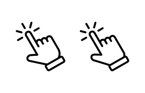 Hand click icon vector illustration. pointer sign and symbol. hand cursor ico 스톡 일러스트