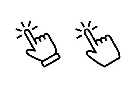 Hand click icon vector illustration. pointer sign and symbol. hand cursor ico 스톡 일러스트