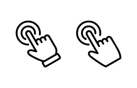 Hand click icon vector illustration. pointer sign and symbol. hand cursor ico 스톡 일러스트
