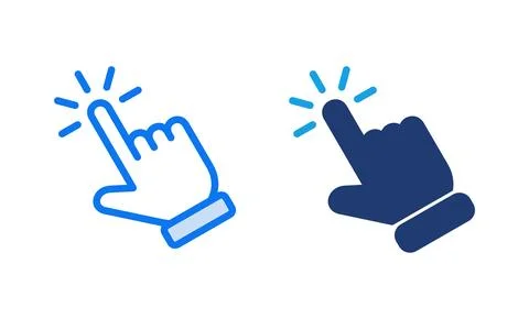 Hand click icon vector illustration. pointer sign and symbol. hand cursor ico Stock Illustration